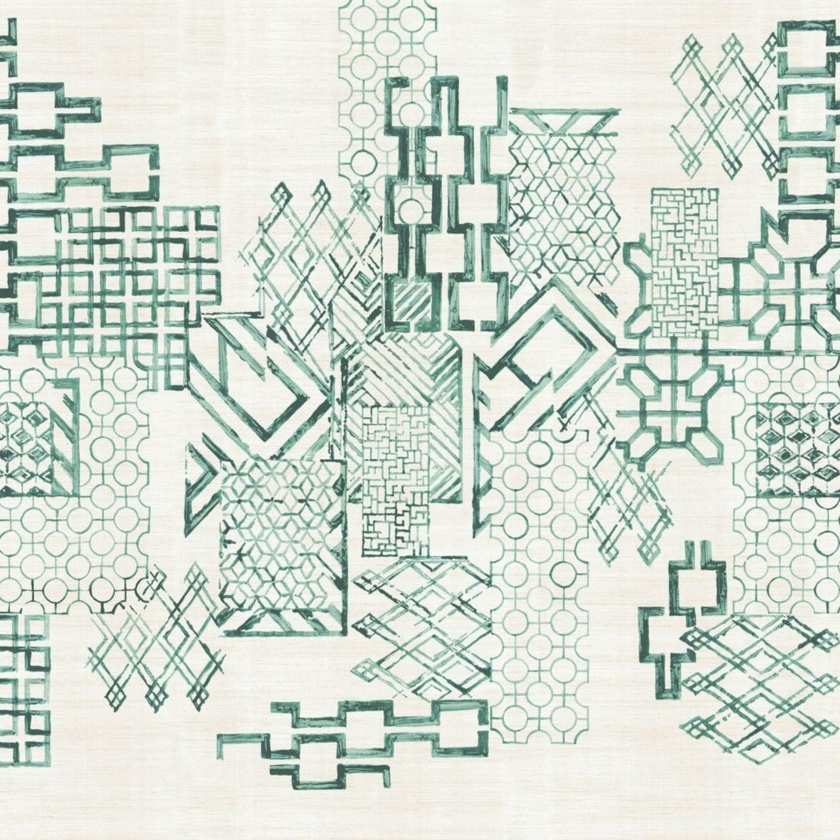 Portcullis Sisal Grasscloth 3 Drops - Verdigris