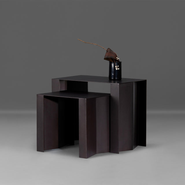 Etched Twin Side Table, Large