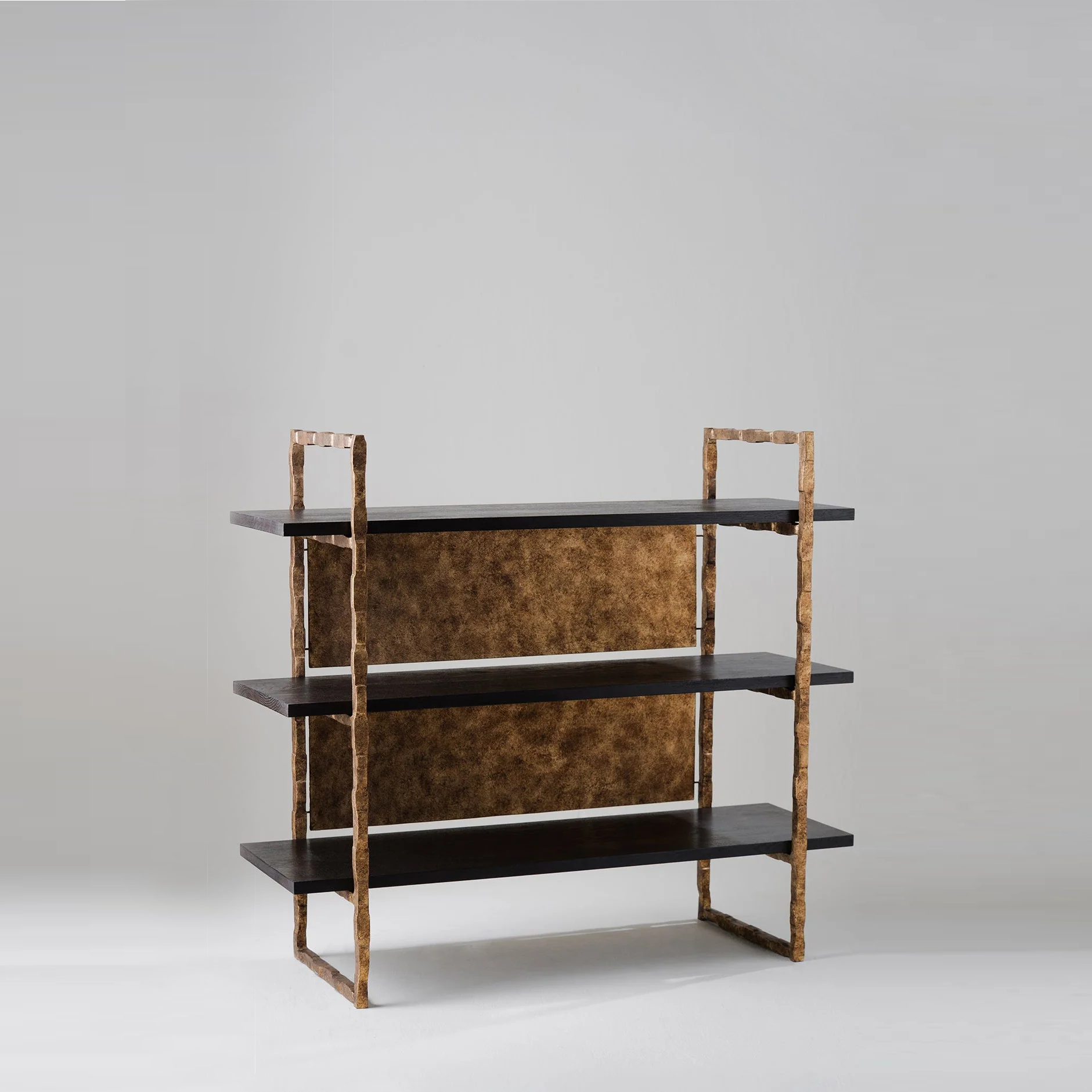 Giacometti Bookshelf - Versailles Gold with Blackened Oak