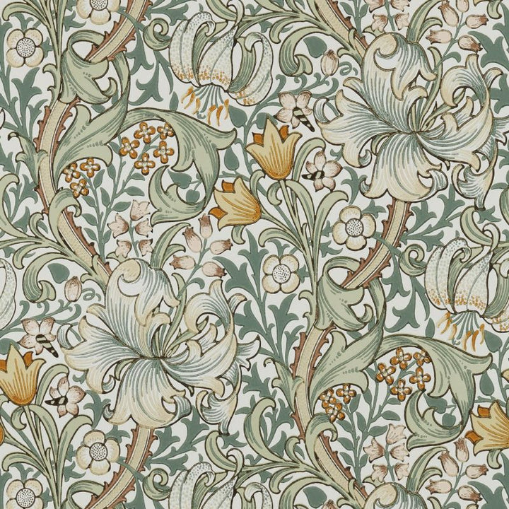Golden Lily - Sage Wallpaper