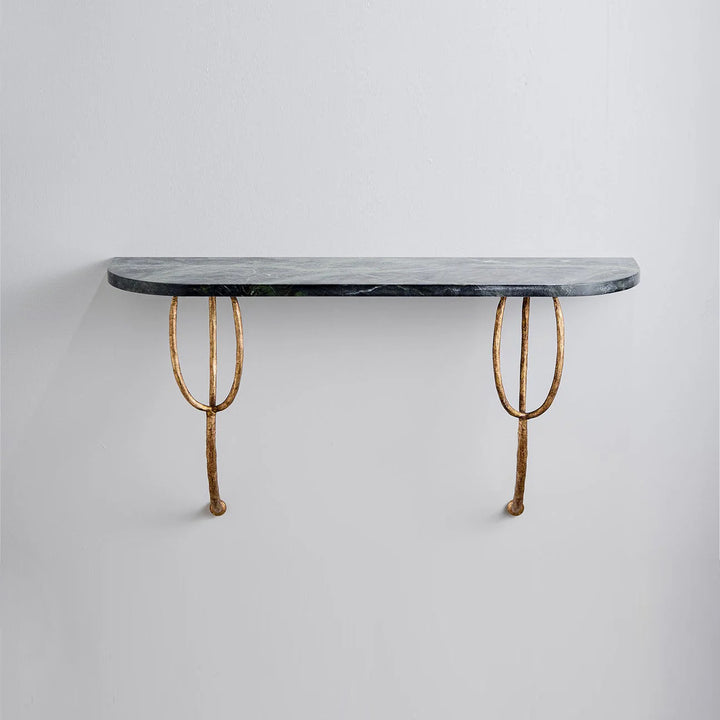 Logan Wall Mount Console Mini - Flynn Gold with Verde Fantastico