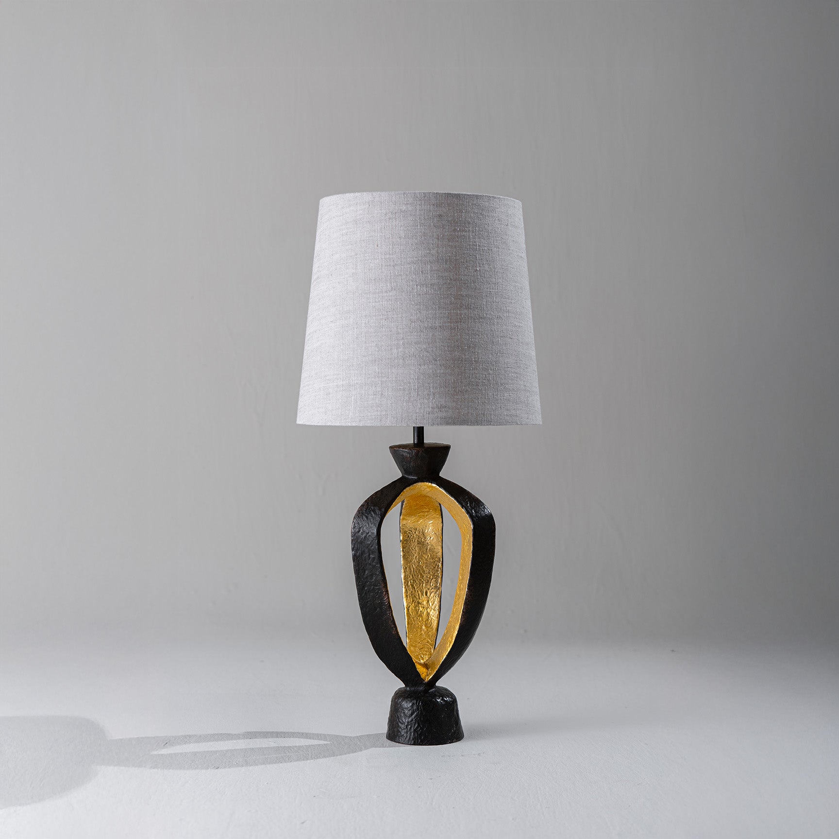 Mini Bianca Lamp - Fired Copper and Bright Gold