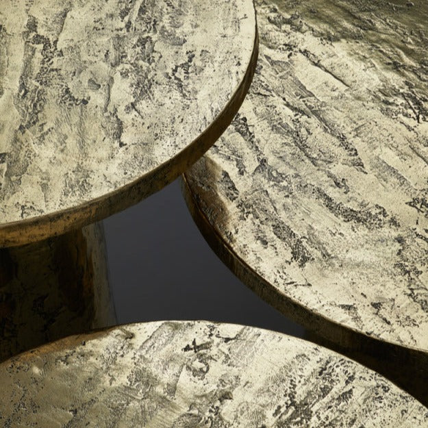 Pave Table, Small - Burnished Brass