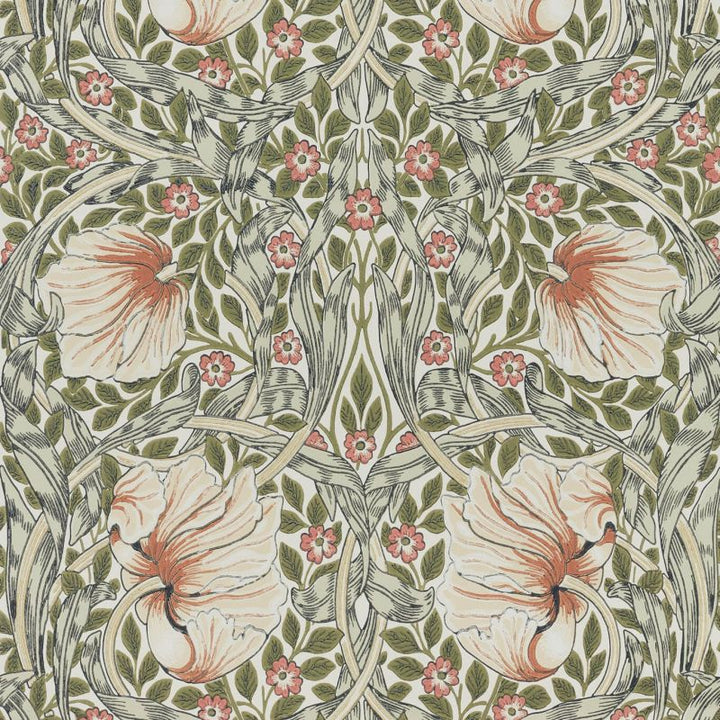 Pimpernel - Rose Cockle / Sage Wallpaper