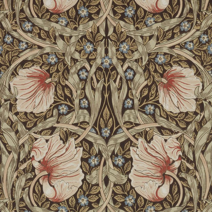Pimpernel - Walnut / Sage Wallpaper