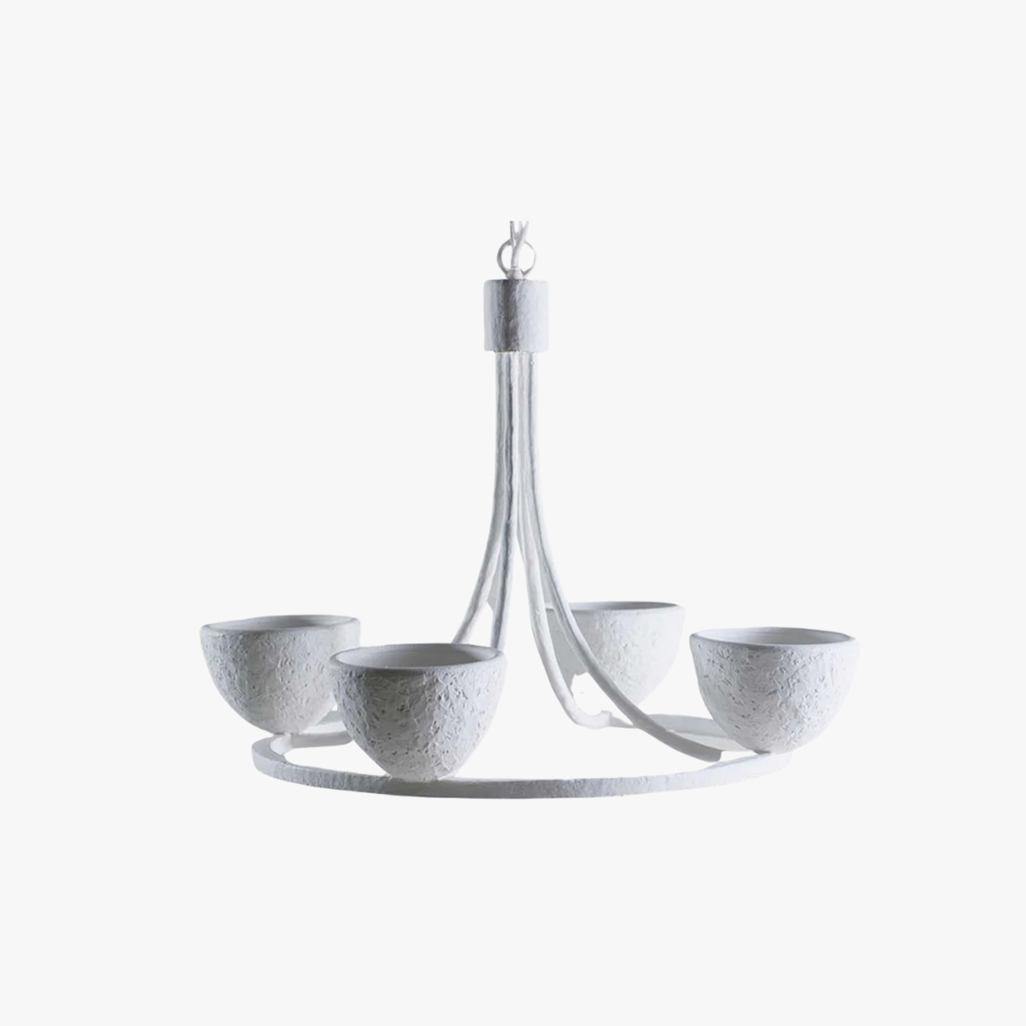 Small Compton Chandelier - Plaster White