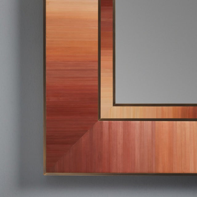 Volta Mirror, Burnt Orange Straw
