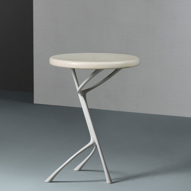 Wishbone Side Table - Ivory Parchment