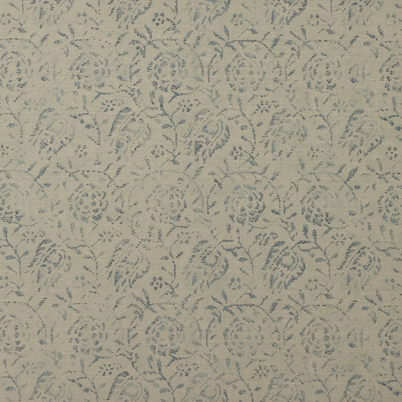 Calais - Ming Blue on Sea Mist Wallcovering