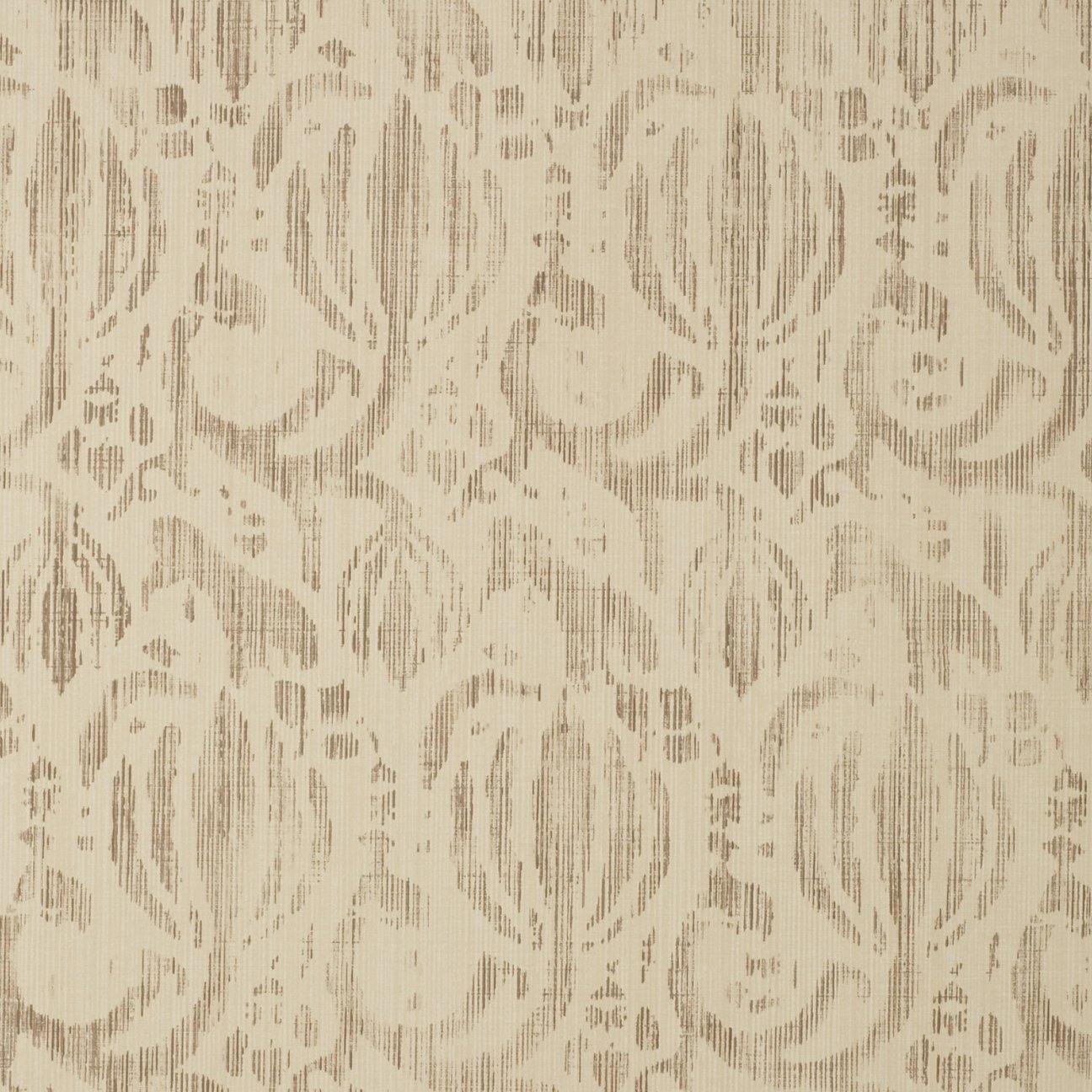Fleurette - Taupe on Natural Wallcovering