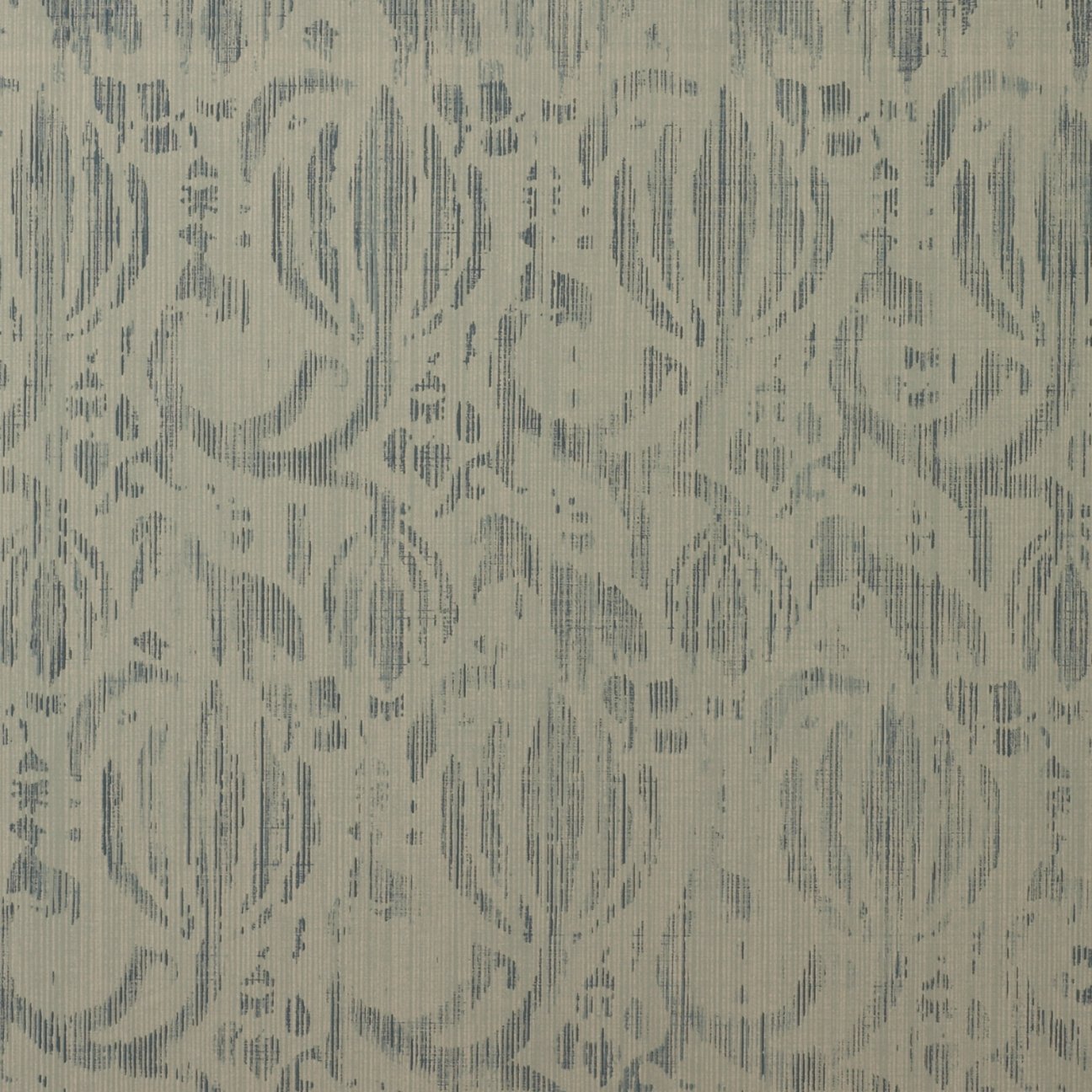 Fleurette - Ming Blue on Sea Mist Wallcovering