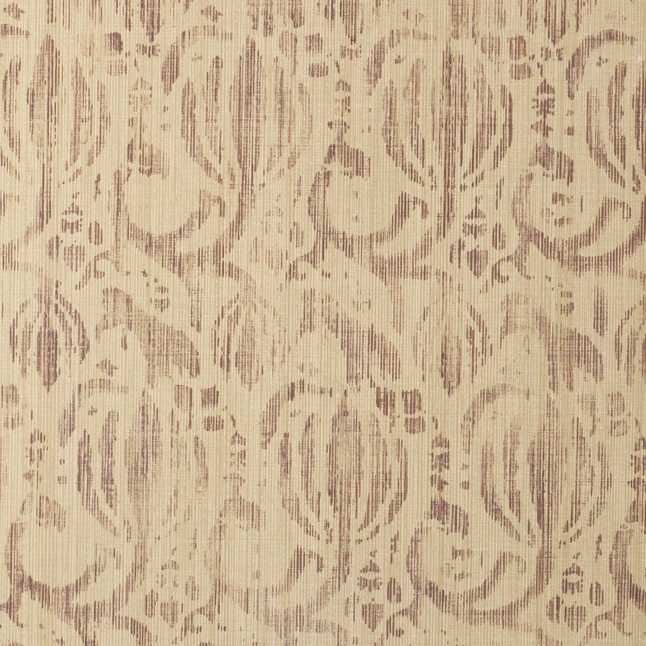 Fleurette - Wine on Wheat Wallcovering
