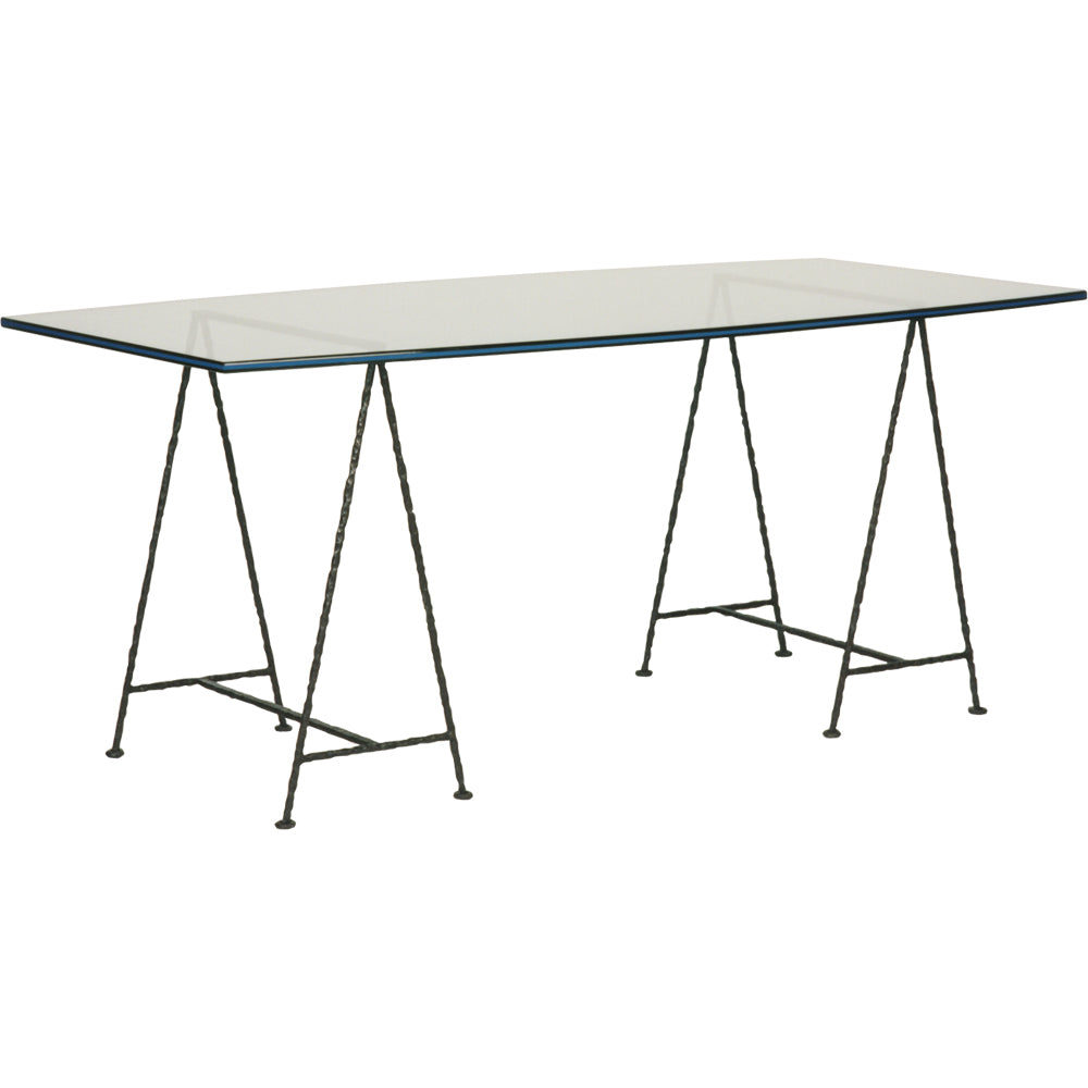 Didier - Desk Base (Pair) with Glass Top
