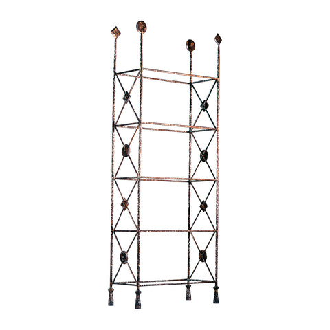 Dante - 5 Shelf Etagere with Glass Shelves
