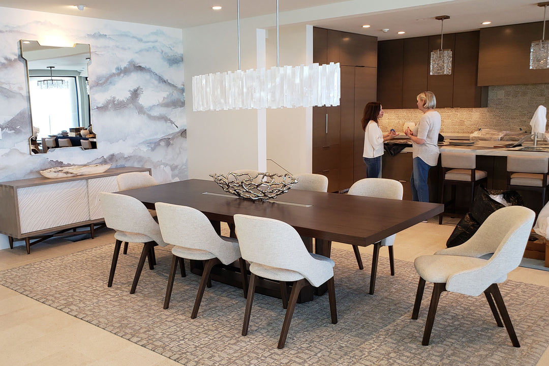 Elliptical Oval Selenite Chandelier