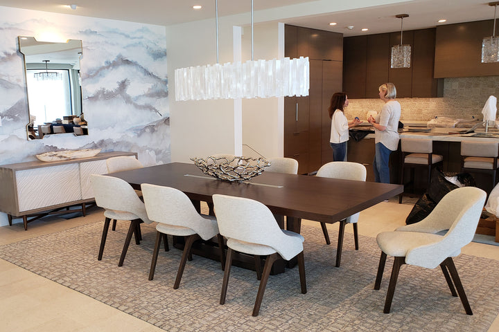 Elliptical Oval Selenite Chandelier