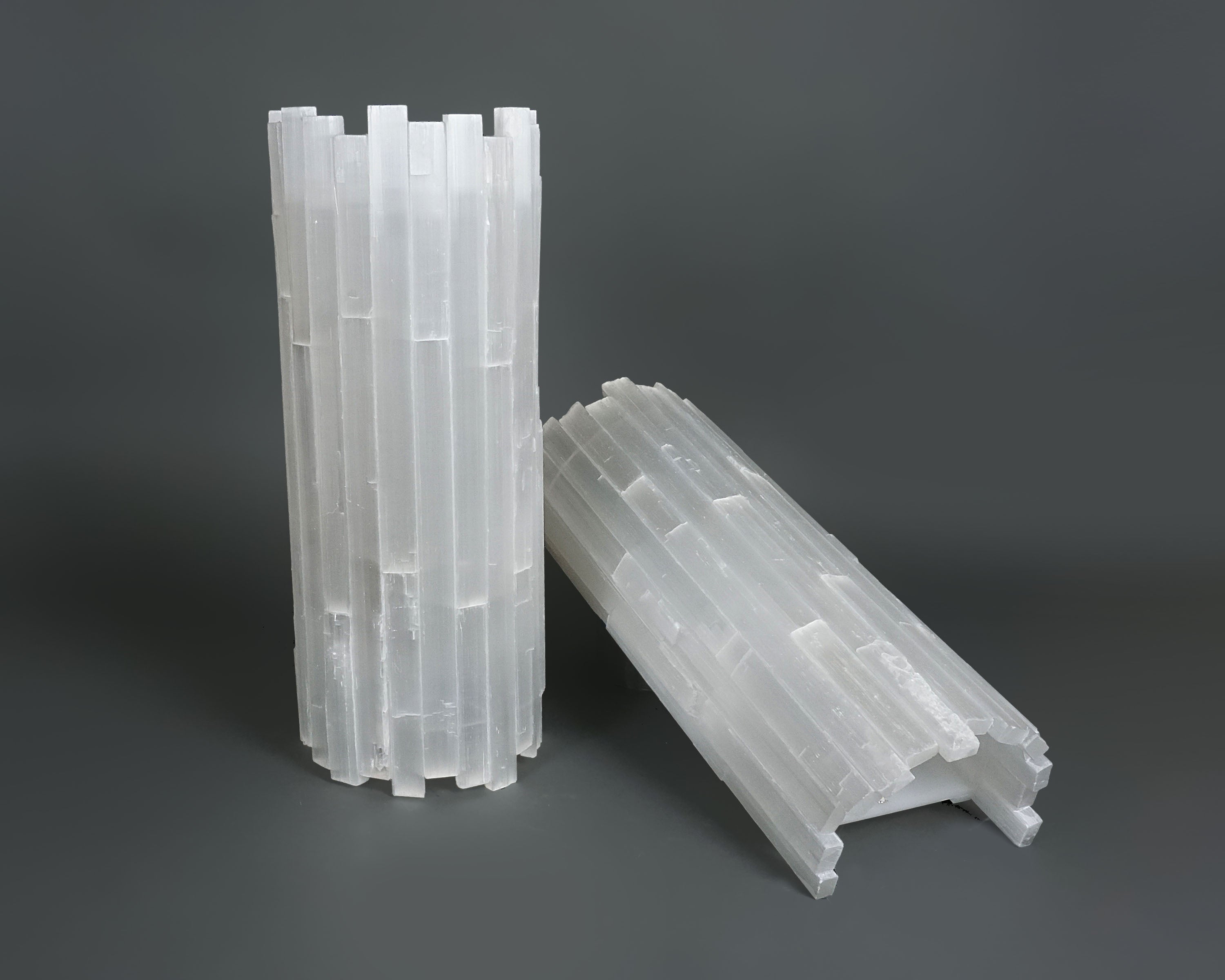 Selenite Half Cylinder