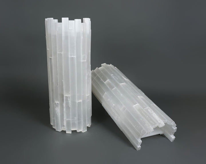 Selenite Half Cylinder