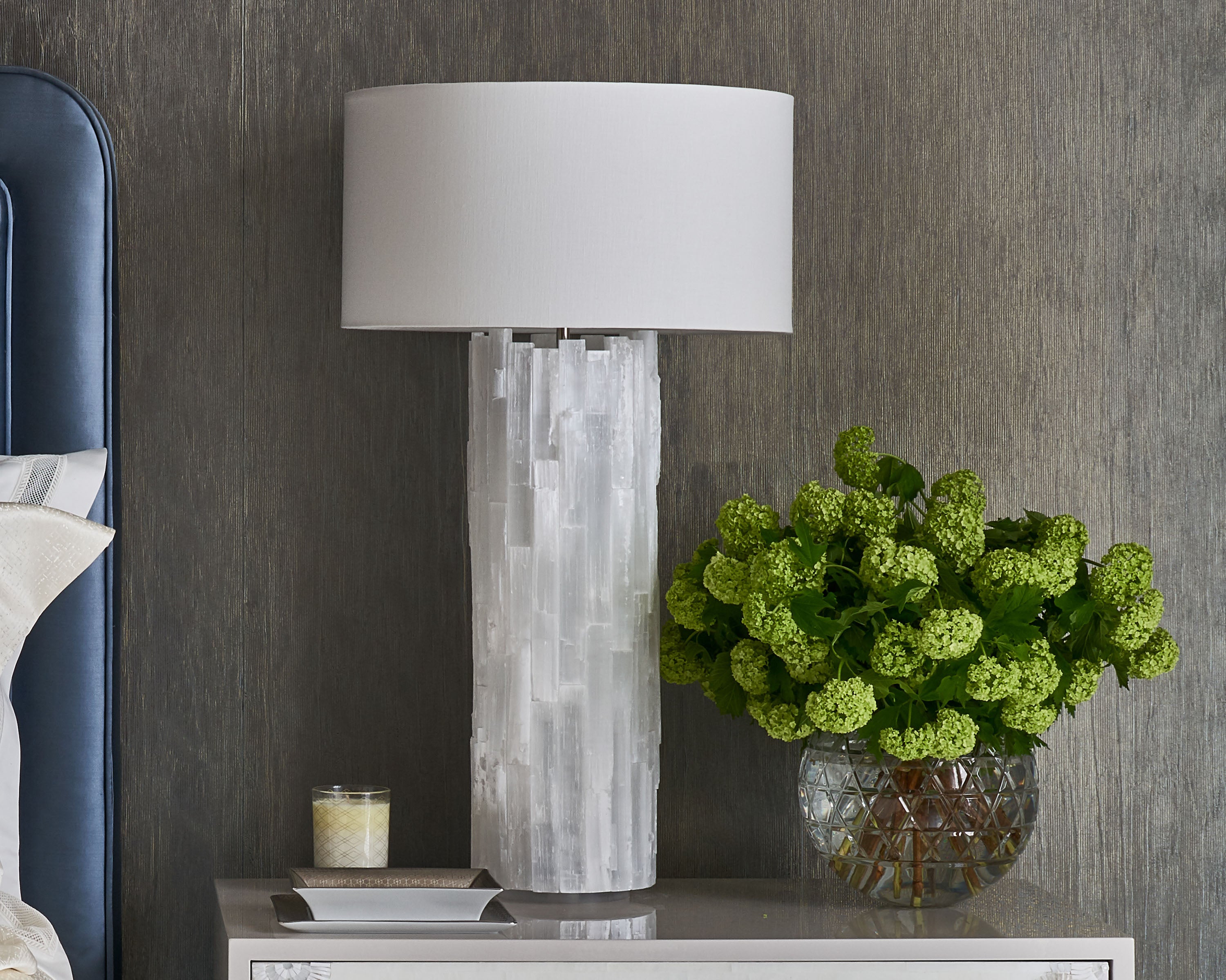 Selenite Cylinder Lamp