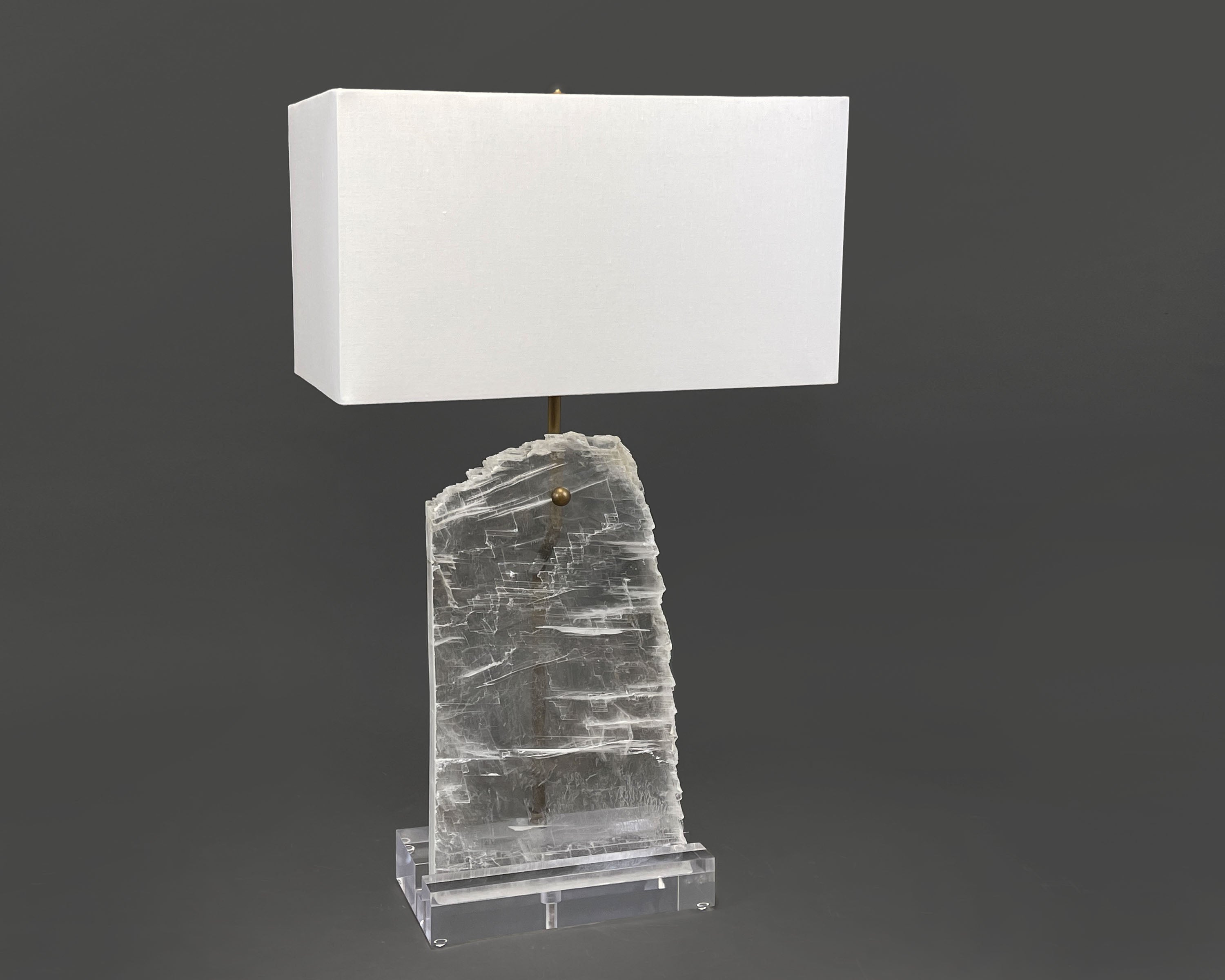 Selenite Sail Lamp