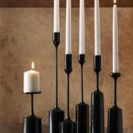 Contrepoids Candlesticks, Black Patina