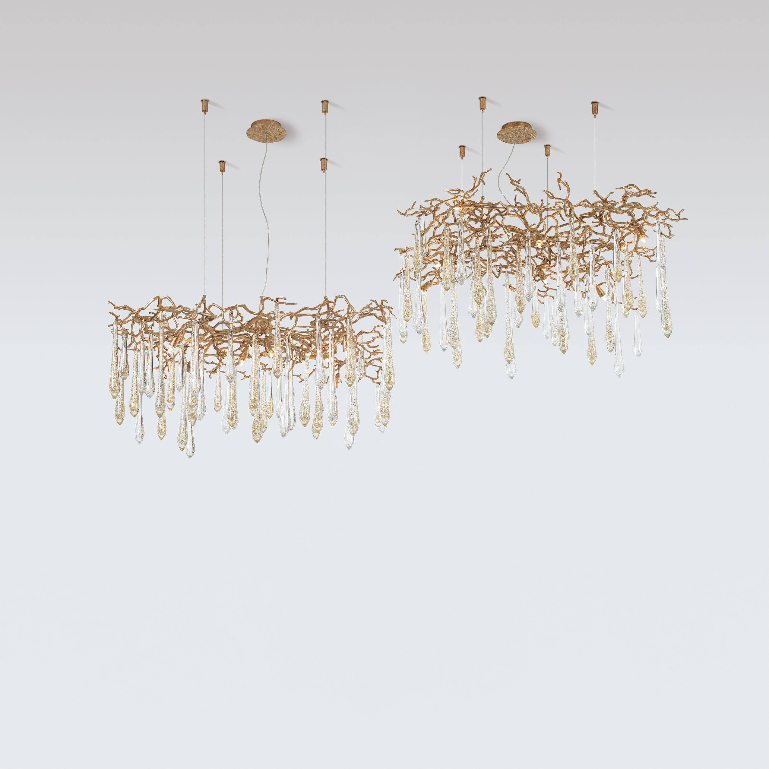 Aqua Square Chandelier