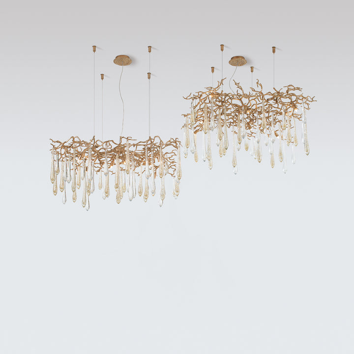 Aqua Square Chandelier