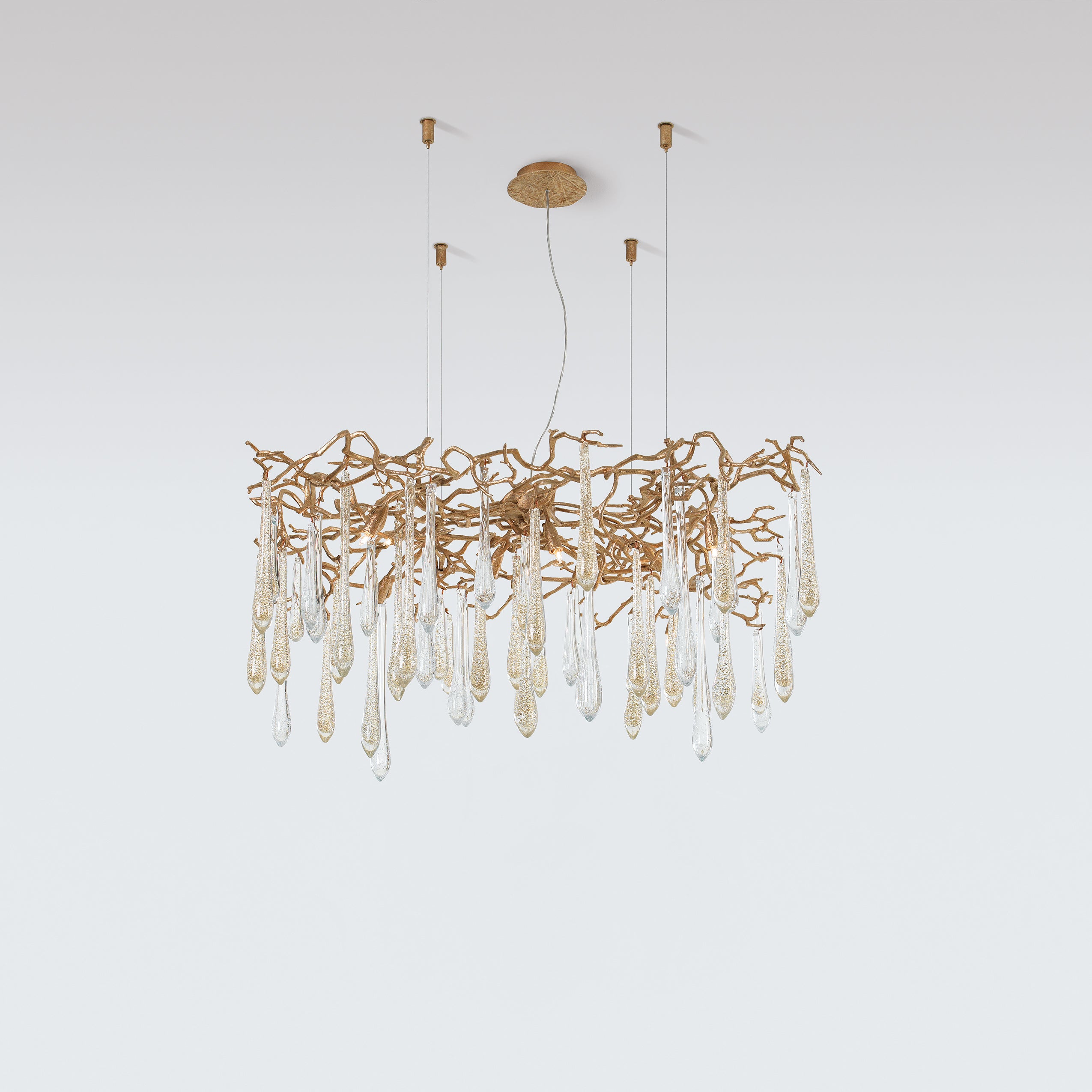 Aqua Square Chandelier