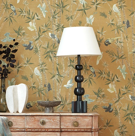 Bamboo Grove Grasscloth - Tobacco Leaf