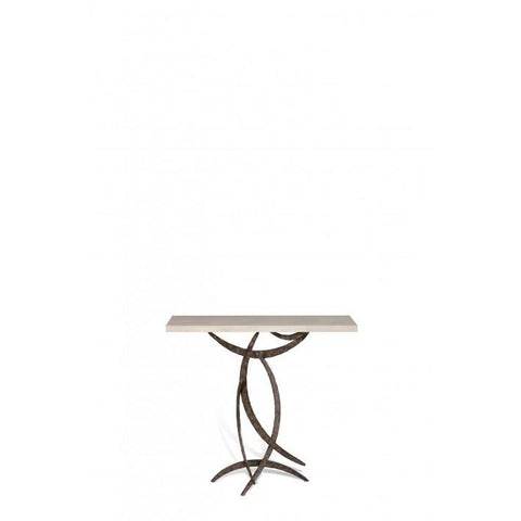 Miro Console - Burnt Silver - Faux Limestone