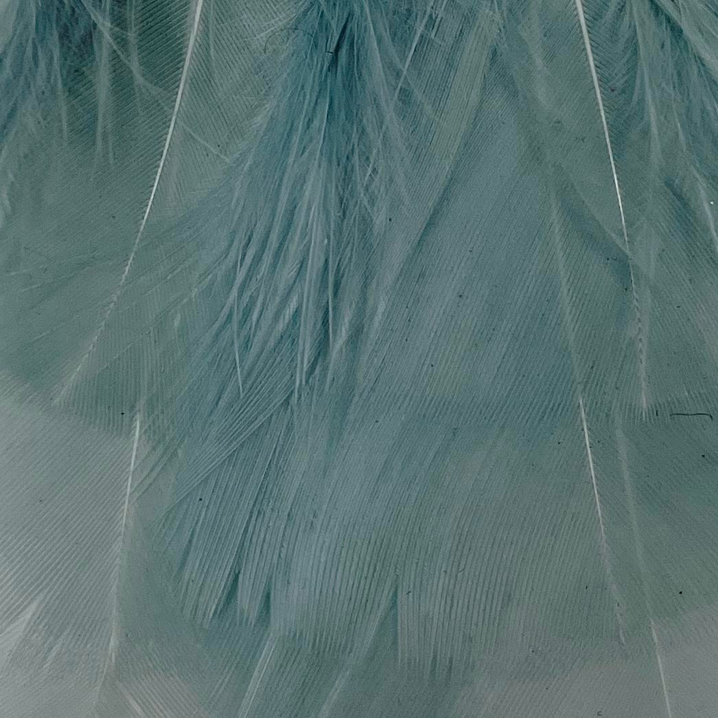 Lampshade, Feathered - Celadon Duck Feather