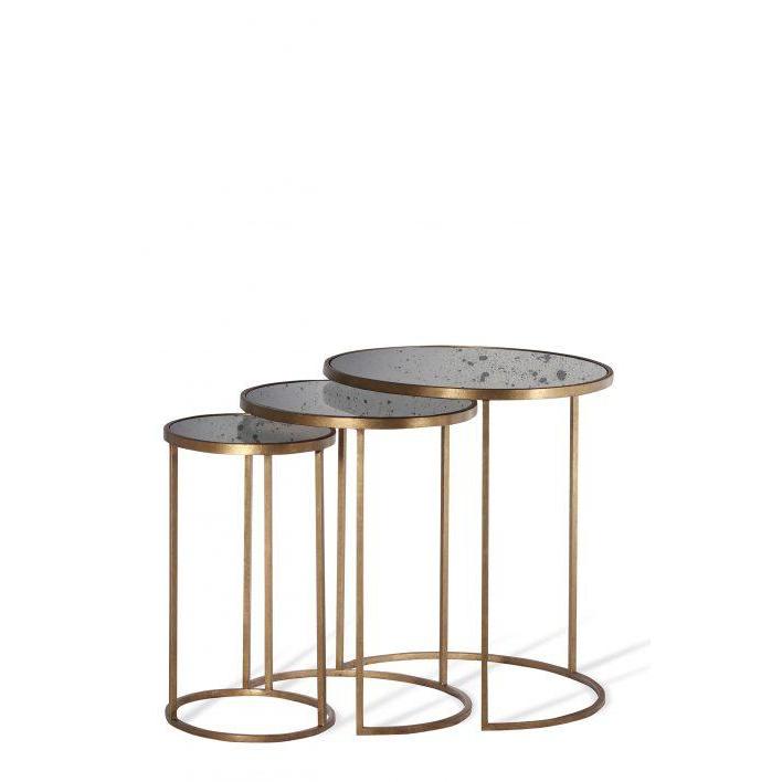 Nest Of Tables-Antique Glass - Please Specify Painted Finish
