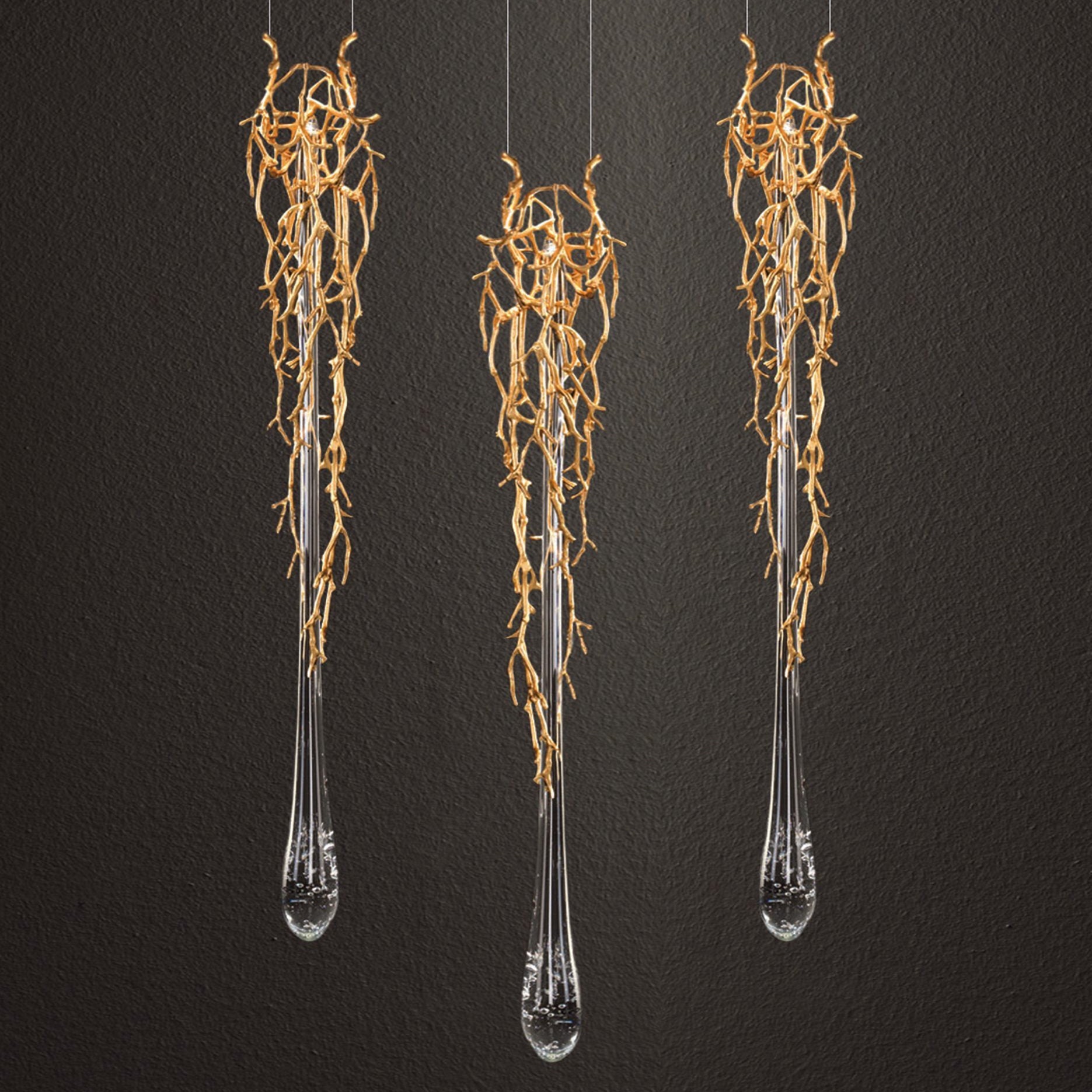 Liquid Triple Chandelier