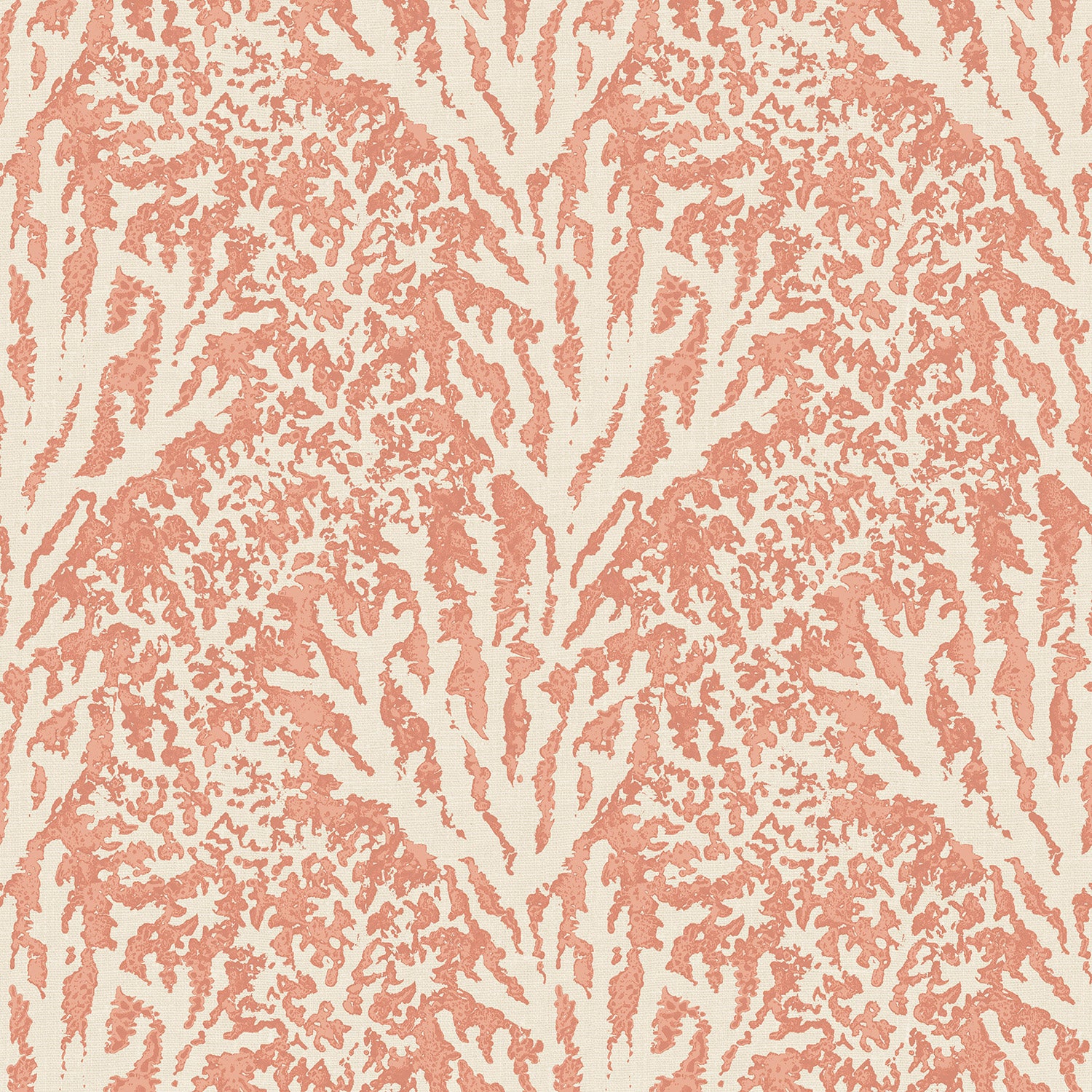 Coral Stripe Wallpaper - Faded Rose