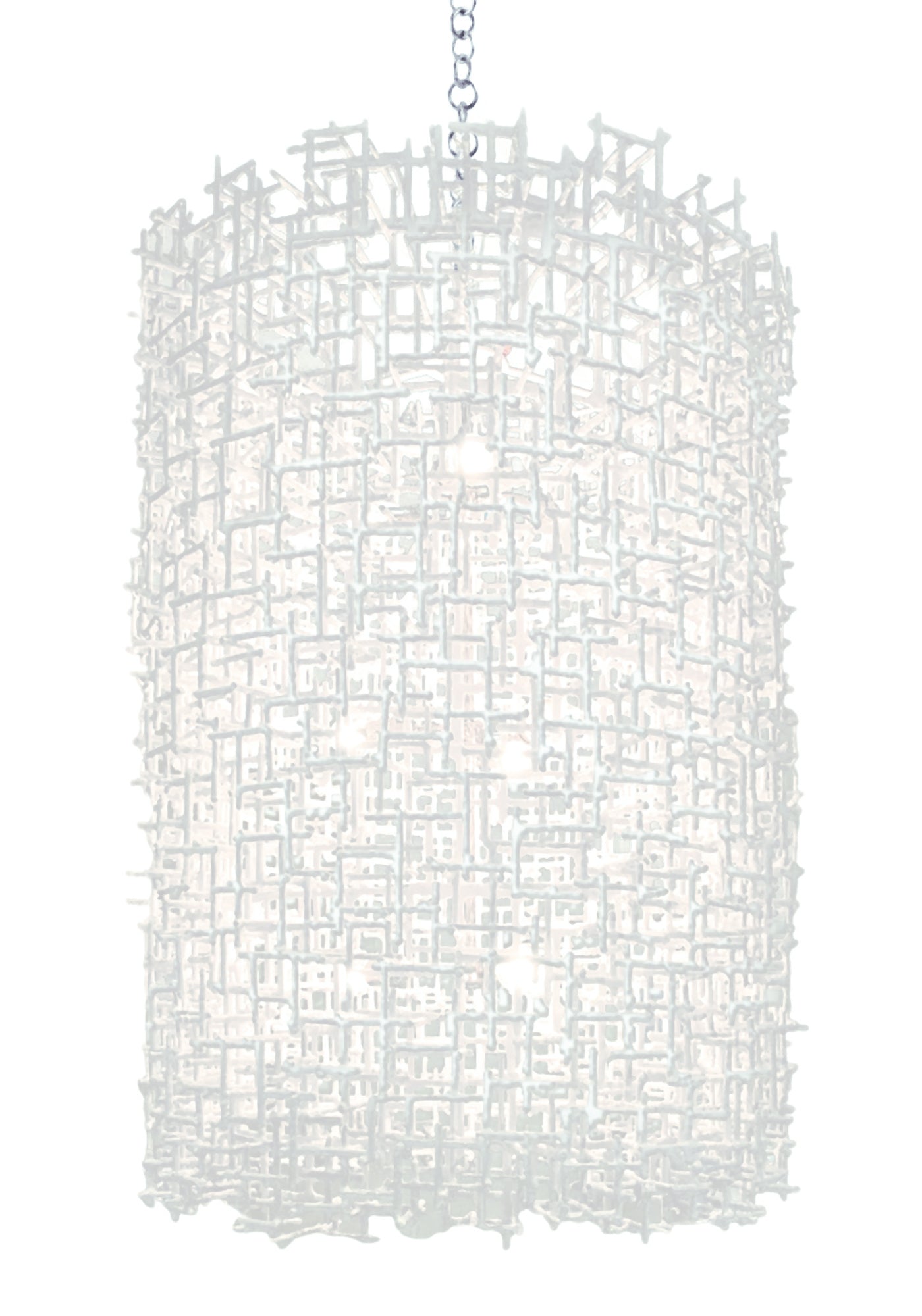 Crosshatch Chandelier - Cylinder