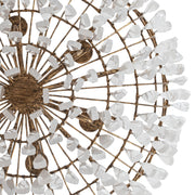 Gilded Cage Large Chandelier - Rock Crystal