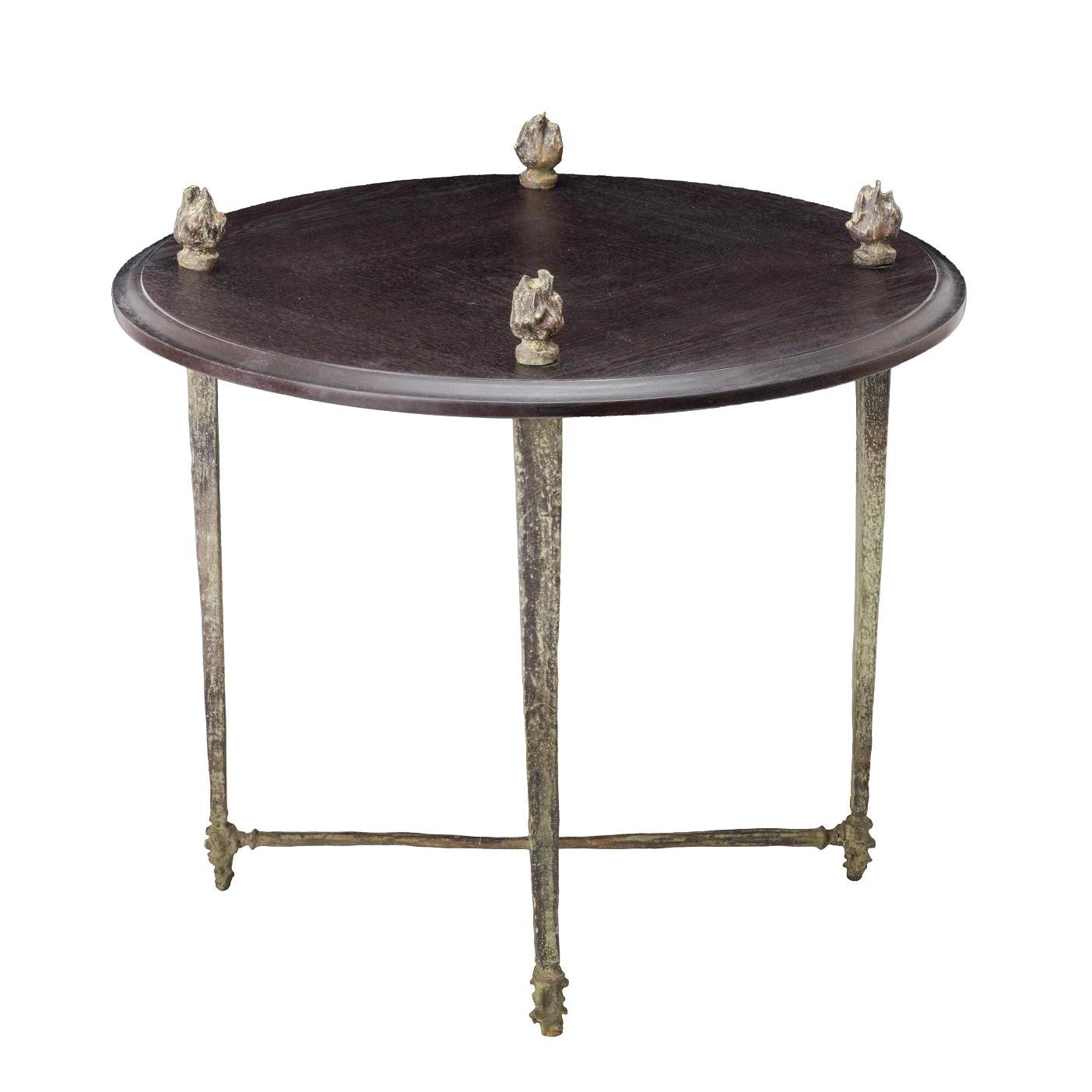Round Flame End Table