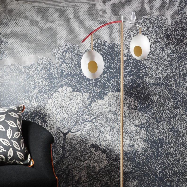 Sunny Robin Floor Lamp - Stucco Plaster White