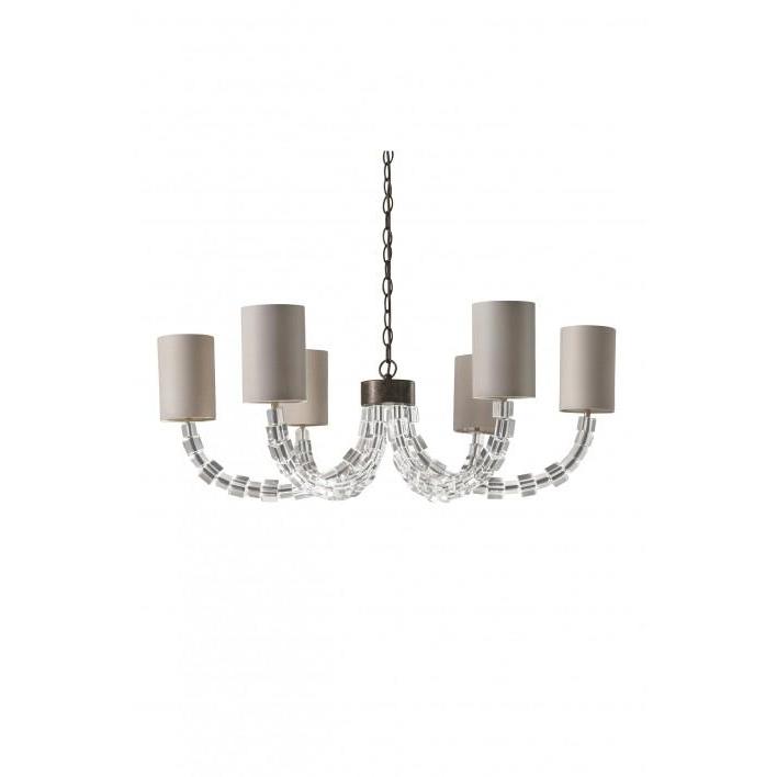 Round Bathroom Lartigue - Chandelier Clear-Burnt Silver