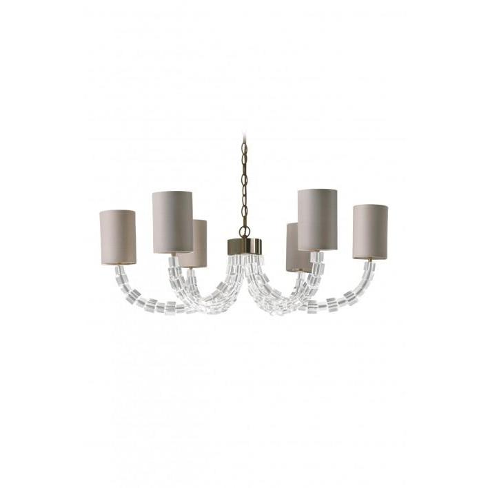 Round Bathroom Lartigue - Chandelier Clear - Nickel