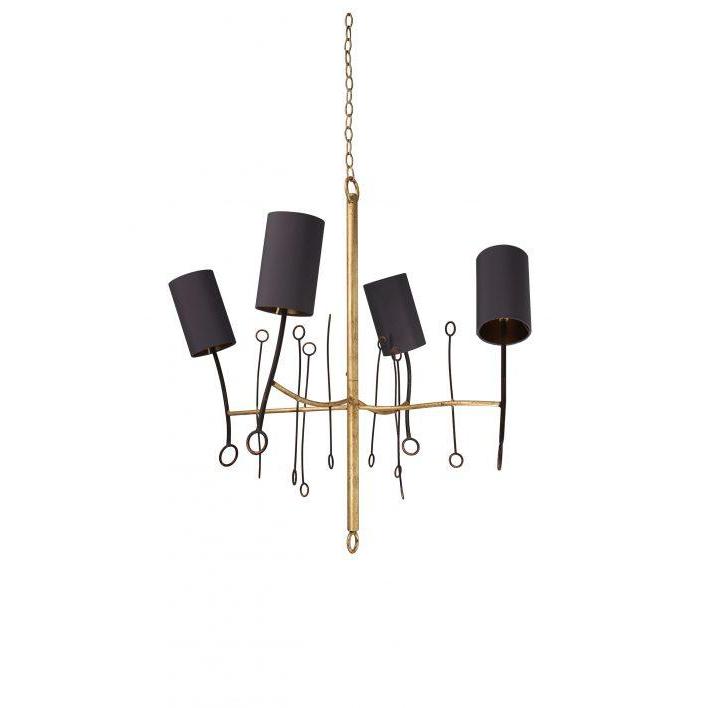 Xsmall Lollipop Chandelier - Fired Copper - Scratched Gold