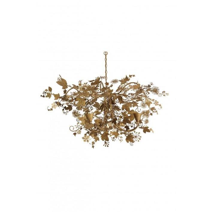 Small Ivy Shadow Chandelier - Forest Gold