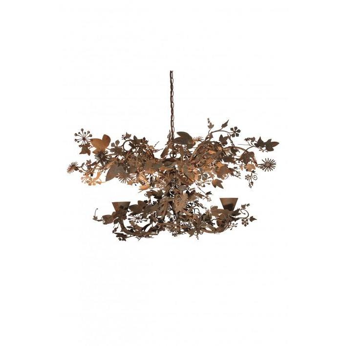 Small Ivy Shadow Chandelier - Forest Rust