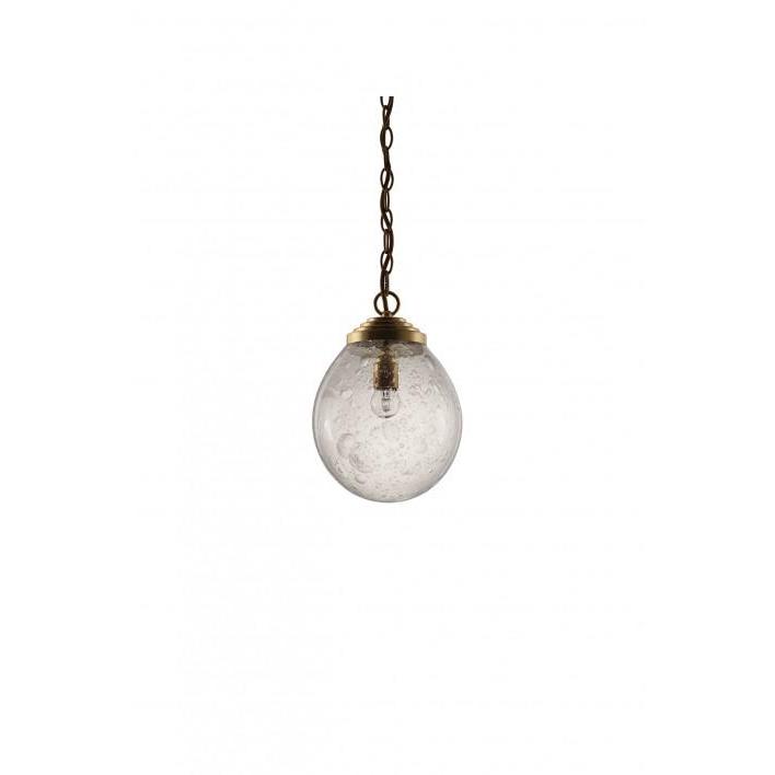 Small Orb Pendant - Clear - Bright Gold