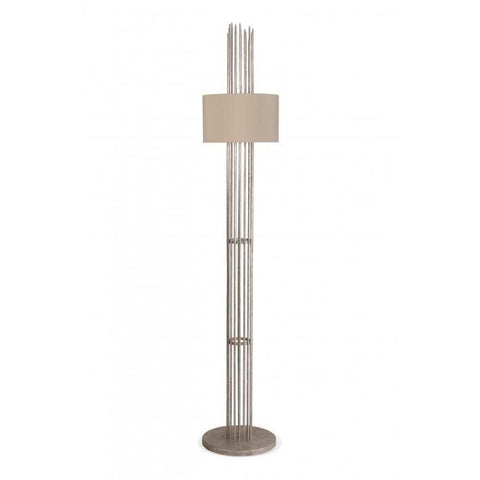 Flynn Caged Floor Lamp - Decayed Silver