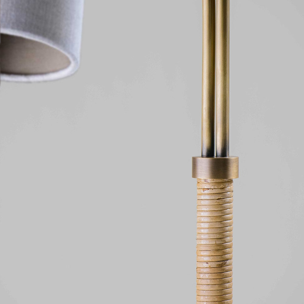 Kelly Floor Lamp with Rattan - Rattan ( Dark Cane)