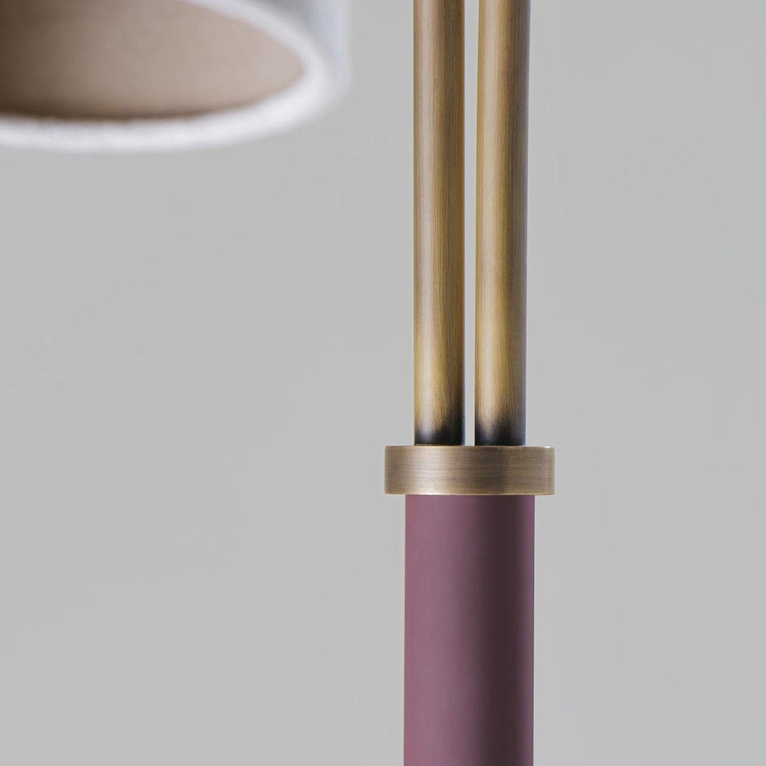 Kelly Floor Lamp - Antiqued Brass with Bromine