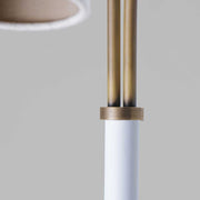 Kelly Floor Lamp - Antiqued Brass with Cotton