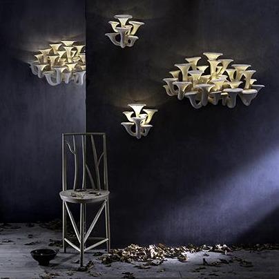 Mushroom Wall Light, Large - Tawny