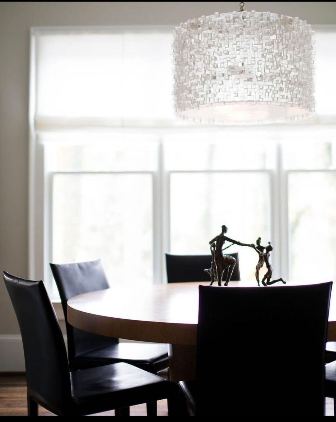 Sculpted  Drum Chandelier